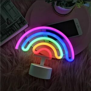 NEW NWT Neon Light Up Sign Rainbow Arch